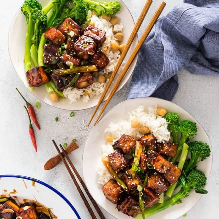 Image for General Tso Tofu (Crispy Tofu without Deep Frying)