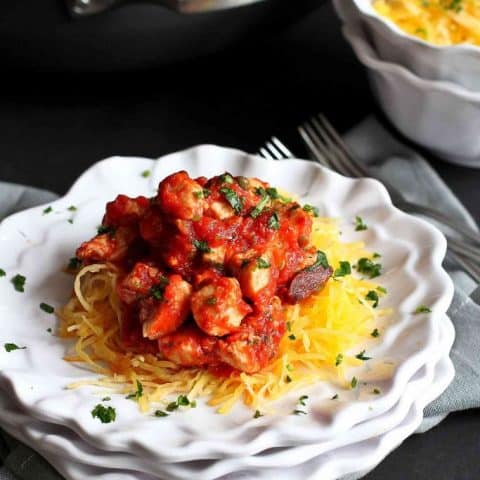 Image for Chicken Puttanesca with Spaghetti Squash Recipe