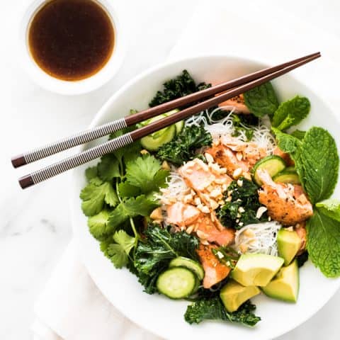 Image for Vermicelli Noodle Bowl with Pan Seared Salmon