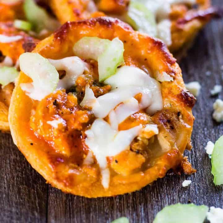 Image for BBQ Buffalo Chicken Tart - Buffalo Chicken Mini Pizzas