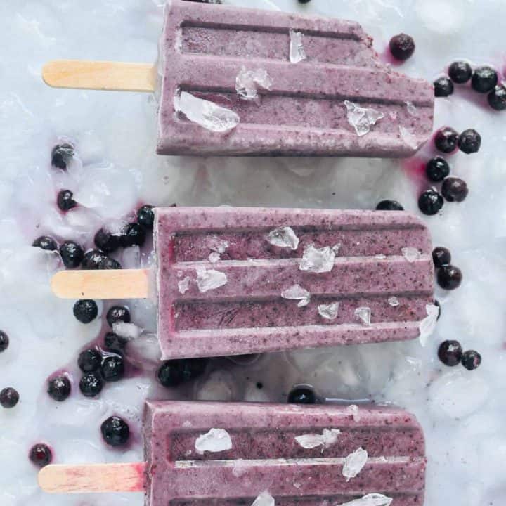Image for Blueberry Basil Coconut Milk Popsicles - this healthy table