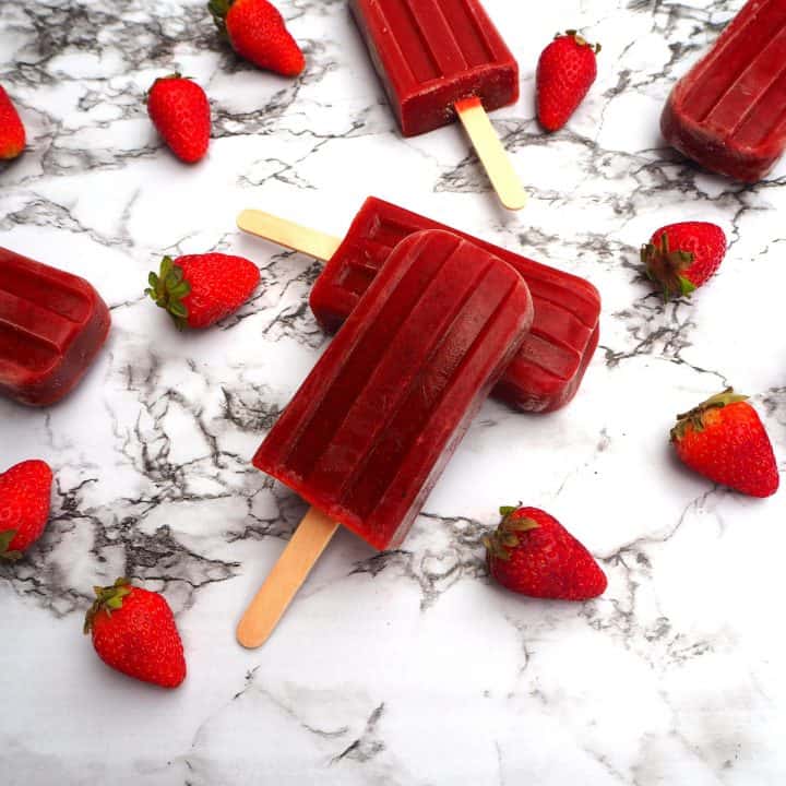 Image for Strawberry, balsamic and black pepper popsicles