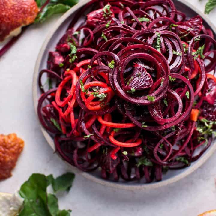 Image for Spiralized Raw Beet Salad with Blood Oranges