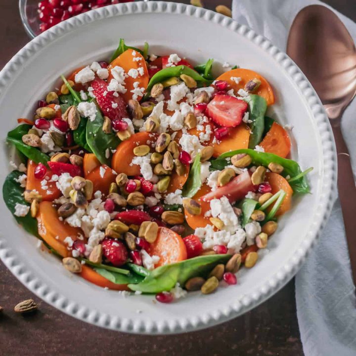 Spinach and Persimmon Salad Feature Image