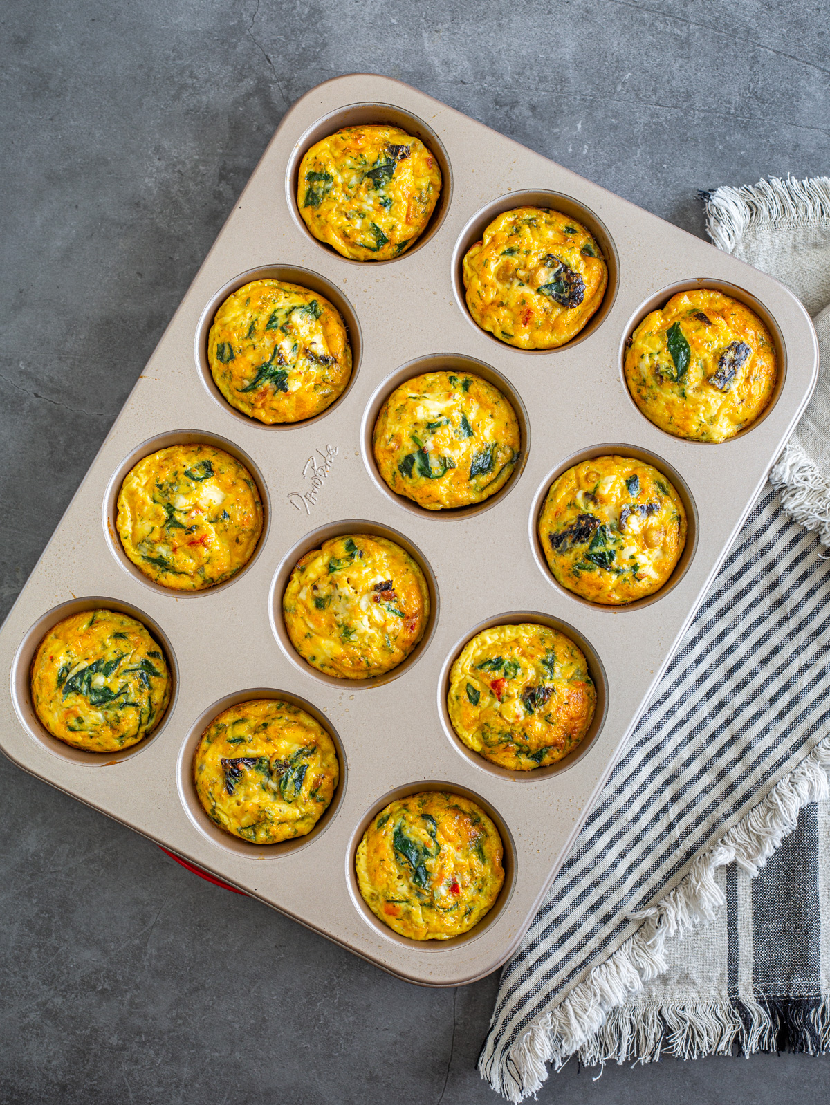 Step 3 - The cottage cheese egg bites are baked about 20 minutes in a muffin pan.