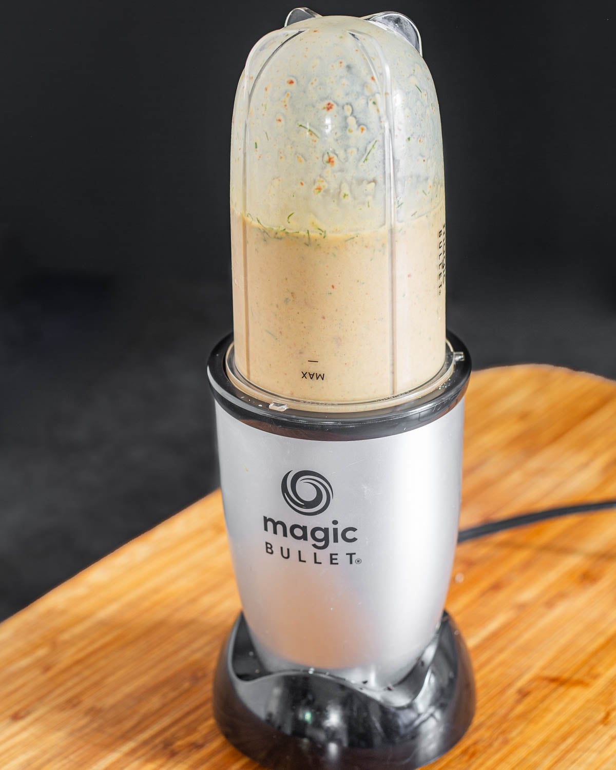 Step one of one: Add all ingredients to a blender, then pulse until smooth.